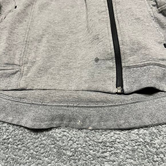 Nike Tech Fleece Hoodie Womens Medium Gray Asymetrical Full Zip Jacket 684928 ** - Picture 2 of 9